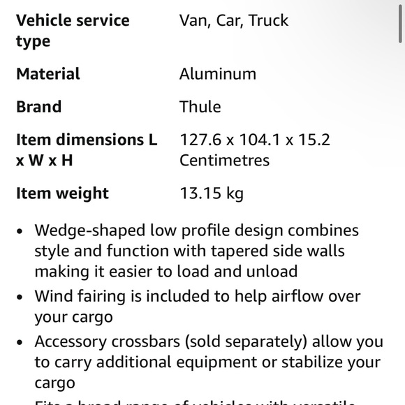 Thule Black Roof Rack Cargo Basket - Picture 3 of 3